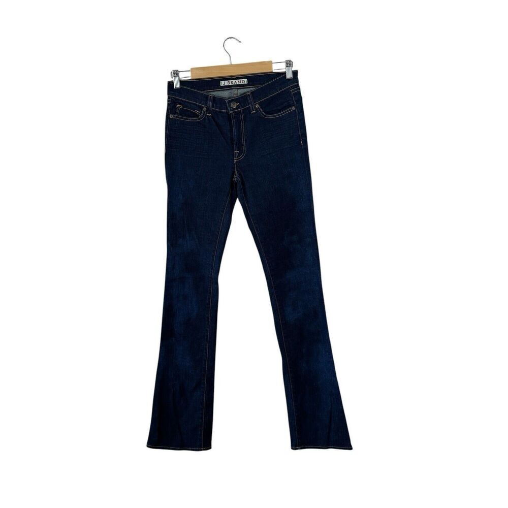 J Brand 27 The Straight Leg Jeans Ink Blue 35" Leg Inseam Womens READ